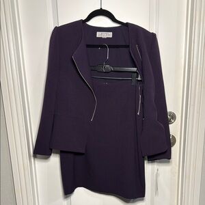 Tahari Purple Knee-Length Pencil Skirt Suit (2 pieces) with tags attached!